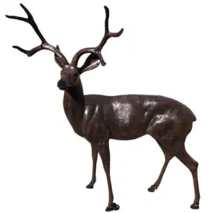 Cast Aluminum Buck Deer Statue
