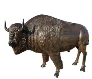Cast Aluminum Buffalo Statue